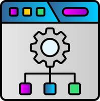Setting Filled Gradient Icon vector