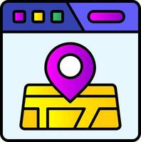 Location Filled Gradient Icon vector