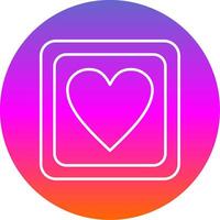 Favorite Line Gradient Circle Icon vector