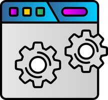 Web setting Filled Gradient Icon vector