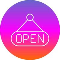 Open Line Gradient Circle Icon vector