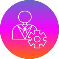 Management Line Gradient Circle Icon vector