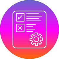 Document Line Gradient Circle Icon vector