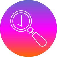 Magnifying Glass Line Gradient Circle Icon vector