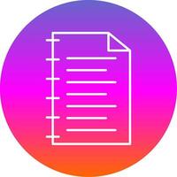 Notebook Line Gradient Circle Icon vector