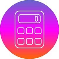 Calculator Line Gradient Circle Icon vector