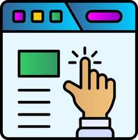 Click Filled Gradient Icon vector