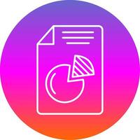 Pie Chart Line Gradient Circle Icon vector