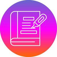 Highlighter Line Gradient Circle Icon vector