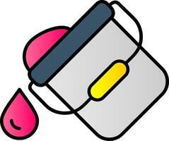 Paint bucket Filled Gradient Icon vector