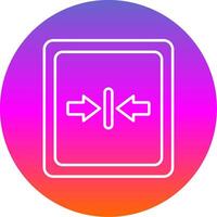 Minimize Line Gradient Circle Icon vector