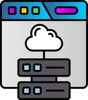 Cloud storage Filled Gradient Icon vector