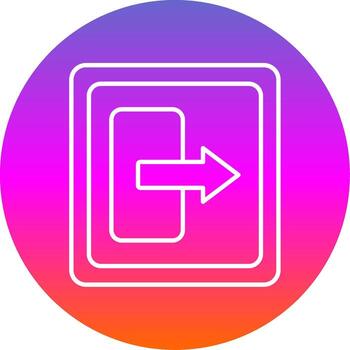 Iniciar sesión fuera línea degradado circulo icono vector