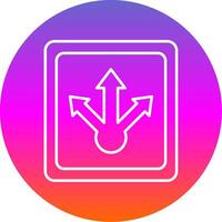 Ways Line Gradient Circle Icon vector