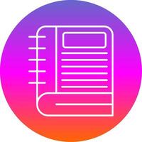 Notebook Line Gradient Circle Icon vector