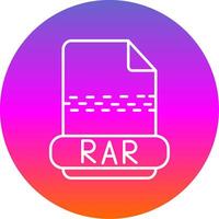 Rar Line Gradient Circle Icon vector