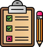 Task Filled Gradient Icon vector