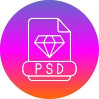 psd línea degradado circulo icono vector