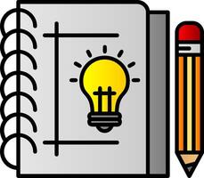 Sketchbook Filled Gradient Icon vector