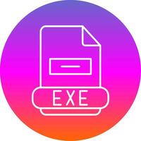 Exe Line Gradient Circle Icon vector