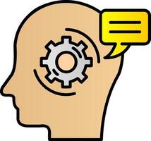 Thinking Filled Gradient Icon vector