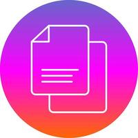 Copy Line Gradient Circle Icon vector