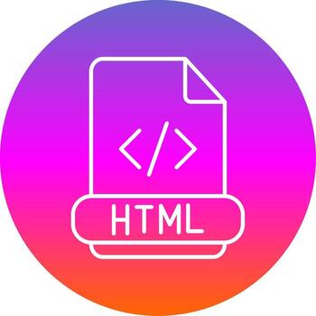 Html Line Gradient Circle Icon vector