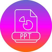 Ppt Line Gradient Circle Icon vector