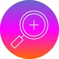 Zoom In Line Gradient Circle Icon vector