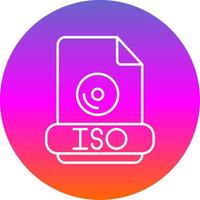 Iso Line Gradient Circle Icon vector