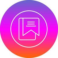 Bookmark Line Gradient Circle Icon vector