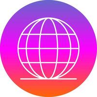 Worldwide Line Gradient Circle Icon vector