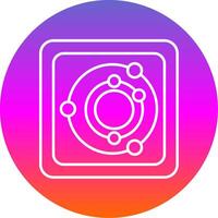 Radar Line Gradient Circle Icon vector