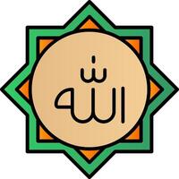 Allah Filled Gradient Icon vector