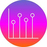 Status Line Gradient Circle Icon vector