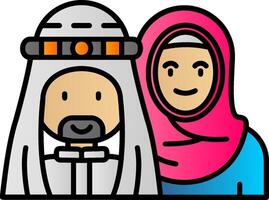 Muslim Filled Gradient Icon vector