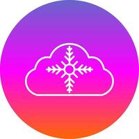 Weather Line Gradient Circle Icon vector