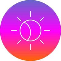 Eclipse Line Gradient Circle Icon vector