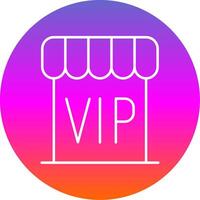 Vip Line Gradient Circle Icon vector