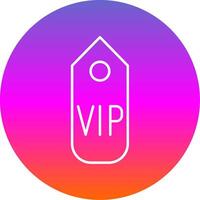 VIP pasar línea degradado circulo icono vector