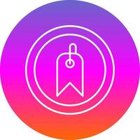 Tag Line Gradient Circle Icon vector
