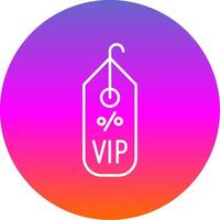 Vip Line Gradient Circle Icon vector