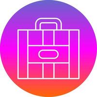Suitcase Line Gradient Circle Icon vector