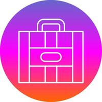 Suitcase Line Gradient Circle Icon vector