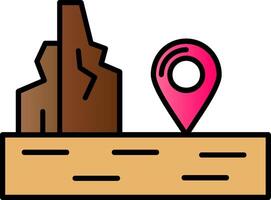 Location Filled Gradient Icon vector