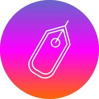 Tag Line Gradient Circle Icon vector