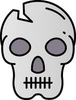 Skull Filled Gradient Icon vector