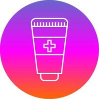 Hand Sanitizer Line Gradient Circle Icon vector