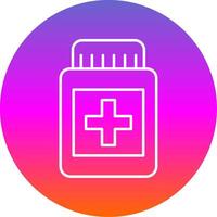 Pill Line Gradient Circle Icon vector