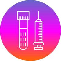 Injection Line Gradient Circle Icon vector